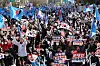 Conservative groups hold a rally in Sejong-daero, central Seoul calling for the arrest of Democratic Party leader Lee Jae-myung on Saturday. [NEWS1]