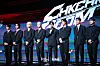 Stray Kids members at the press conference for the release of their latest EP, ″ATE,″ in western Seoul on July 19. [DANIELA GONZALEZ PEREZ]