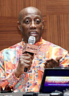 Wesley Snipes speaks at the press event for the 2019 Chungbuk International Martial Arts and Action Film Festival at Shilla Hotel, central Seoul, in August 2019. [YONHAP]