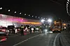Police officers direct traffic in the Naegok Tunnel in Seongnam, Gyeonggi, on Wednesday while firefighters haul away a 5-ton cargo truck that caught fire. Seoul-bound lanes on the highway connecting Seongnam with Seoul were blocked after the truck caught a fire around 3 p.m. The tunnel was filled with toxic smoke and dozens of drivers and passengers had to flee. Five inhaled smoke and were transported to a nearby hospital. Police opened one of three lanes bound for Seoul at 4:40 p.m. [NEWS1]