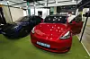 Tesla models on display at an electric vehicle form held in Seoul in June. [NEWS1]