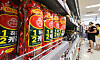 Ottogi's ketchup products are displayed at a discount mart in Seoul on Friday.[NEWS1]