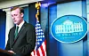 U.S. National Security advisor Jake Sullivan looks on during the daily press briefing on the situation in Afghanistan at the White House in Washington, DC on Tuesday. [ANDREW CABALLERO-REYNOLDS/ AFP/YONHAP]
