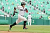 Choo Shin-soo of the SSG Landers runs to first after hitting an RBI single in the first inning against the LG Twins at Incheon SSG Landers Field on Sunday. [NEWS1]