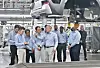 Hyundai Motor Group Executive Chair Euisun Chung, fifth from left, inspects Kia's Anantapur plant in central India on Jan. 12. [HYUNDAI MOTOR]