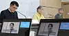 Jeong Eun-kyeong, center, commissioner of the Korea Disease Control and Prevention Agency (KDCA), answers questions from the public on Covid-19 vaccination plans in a hybrid online and in-person briefing alongside virus experts at the KDCA headquarters in Cheongju, North Chungcheong. [YONHAP]