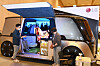 LG Electronics’ future mobility concept model LG Omnipod displayed at the IEEE International Conference on Communications held at COEX, Seoul on Tuesday. LG Electronics is demonstrating its connected cars, 6G connectivity and AI technologies during the IEEE International Conference on Communication held through May 20. [LG ELECTRONICS]