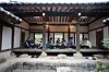 Guests of the Byeongsan Seowon stay program eat dinner at the seowon on Sept. 1. [CHA]