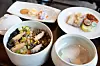 Dinner, including the main dish abalone bibimbap, is served during the Byeongsan Seowon stay. [CHA]