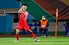 Hwang In-beom celebrates scoring Korea's first goal in the third round of qualifiers for the 2022 Qatar World Cup at Ansan Wa Stadium in Ansan, Gyeonggi on Thursday. [NEWS1]