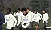 Son Heung-min, center, trains with the Tottenham Hotspur squad ahead of a Champions League fixture against AC Milan on Tuesday. [ONE FOOTBALL]