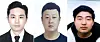 Police revealed the identities of the three Gangnam murder suspects. From left: 35-year-old Lee Kyeong-woo, 35-year-old Hwang Dae-han and 29-year-old Yeon Ji-ho.