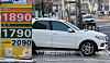 Prices of gasoline and diesel are displayed at a gas station in Seoul on Feb. 2. [NEWS1]