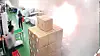 Internal CCTV footage from the lithium battery manufacturing plant of Aricell in Hwaseong captures the progression of the fire. [SCREEN CAPTURE]
