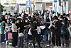Incheon International Airport, west of Seoul, is packed with travelers in this file photo taken Aug. 6, 2023.