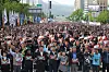 Members of the Korean Confederation of Trade Unions (KCTU) hold a rally near Sejong-ro in downtown Seoul on Wednesday. [YONHAP]