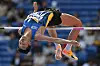 Woo Sang-hyeok competes in the men's high jump at the Seiko Golden Grand Prix in Yokohama, Japan, on Sunday. [AFP/YONHAP]