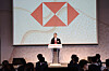 Stephen Moss, regional CEO of HSBC Middle East, North Africa and Turkey, delivers a keynote speech during the HSBC Middle East Forum held at Seoul Plaza Hotel in central Seoul on Tuesday. [HSBC]