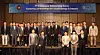 Buranin Rattanasombat, chief new business and infrastructure officer of Thai oil and gas conglomerate PTT, seventh from left in second row, Ambassador of Thailand to Korea Witchu Vejjajiva, eighth from left in second row, and members of PTT and Korean corporate executives representing the electronic vehicle and energy sectors attend a networking event organized by the Embassy of Thailand in Seoul and PTT at Four Seasons Seoul on Monday. [PARK SANG-MOON]