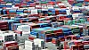 Containers piled up at a port in Busan on May 1. [JOONGANG PHOTO]