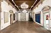 The installation view of Ha Chong-hyun's exhibition as part of the 59th Venice Biennale, featuring Ha's dansaekhwa pieces [KUKJE GALLERY, TINA KIM GALLERY]