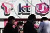 Logos of Korea's three telecom companies, SK Telecom, KT and LG U+, shown at a retail store in Seoul [YONHAP]