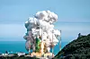 The Korea Space Launch Vehicle-II, or Nuri, takes off from the Naro Space Center in Goheung County, South Jeolla, on June 21. [KARI]