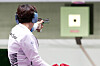 Kim Youn-mi shoots during the women's 10-meter air pistol class one final on Tuesday at the Asaka Shooting Range in Tokyo. She finished fourth with 191.6 points. [NEWS1]