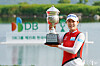 Park Min-ji celebrates her fifth win of the season at the DB Group Korea Women's Open at Rainbow Hills Country Club in Eumseong, North Chungcheong, on Sunday. [KOREA WOMEN'S OPEN ORGANIZING COMMITTEE]