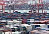 Containers are stacked at Busan Port on Thursday. [NEWS1]