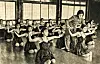 Mrs. Choi Seung-hee and her pupils in North Korea in the late 1940s