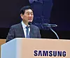 Samsung Electronics Vice Chairman Han Jong-hee on the company's 55th anniversary in November 2024 at its Suwon headquarters. [YONHAP]
