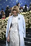 Anna Wintour at the 2025 Met Gala in Manhattan, May 5, 2025. American Vogue will hire a new “head of editorial content” as Wintour gives up her editor in chief title. She’s not leaving though. (Nina Westervelt/The New York Times)