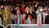 Braving the rain, crowds cheer for Team Korea as they watch it play against Ghana in Gwanghwamun Square in central Seoul late Tuesday. Korea was beaten 3-2 by Ghana in their second Group H match of the 2022 World Cup. [NEWS1]