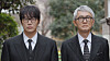 A still from Netflix original food show ″K-foodie meets J-foodie″ featuring Korean singer and foodie Sung Si-kyung, left, and Japanese actor and foodie Yutaka Matsushige, available starting on Feb. 27 [NETFLIX]