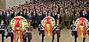North Korean leader Kim Jong-un and senior officials visit the Kumsusan Palace of the Sun in Pyongyang on Saturday, to pay tribute to his late father, Kim Jong-il, as the country marks the 12th anniversary of the former leader's death, in this photo released by the North's official Korean Central News Agency on Sunday. The mausoleum also enshrines the mummified body of Kim Il-sung, the current leader's late grandfather and national founder. [YONHAP]