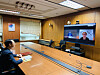 Kim Gunn, the Korean deputy foreign minister for foreign affairs, holds a videoconference with Alison Mann, director-general of the Asia Pacific Regional Integration Division of New Zealand’s Foreign Ministry in charge of Asean-related meetings, in Seoul Monday, ahead of the Asean Regional Forum (ARF). [FOREIGN MINISTRY]