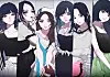 An Illustration of girl group Le Ssearafim and Japanese singer Ado [SOURCE MUSIC]