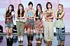 Girl group Kiiras poses for photos during a showcase for the release of its first EP, “KILL MA BO$$,” at the Ilchi Art Hall in Gangnam District, southern Seoul, on June 9. [DANIELA GONZALEZ PEREZ]