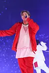 RM, the leader of BTS, performs during the boy band’s concert at Allegiant Stadium in Las Vegas on April 9. [HYBE]