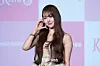 Kiiras’ Kurumi poses for photos during a showcase for the release of the EP, “KILL MA BO$$,” at the Ilchi Art Hall in Gangnam District, southern Seoul, on June 9. [DANIELA GONZALEZ PEREZ]
