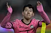 Son Heung-min waves to fans after the second leg of the third round of Asian qualifiers for the 2022 Qatar World Cup at Goyang stadium in Goyang, Gyeonngi on Nov. 11. [AP]