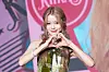 Kiiras’ Doyeon poses for photos during a showcase for the release of the EP, “KILL MA BO$$,” at the Ilchi Art Hall in Gangnam District, southern Seoul, on June 9. [DANIELA GONZALEZ PEREZ]