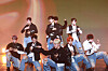 Boy band Golden Child performs its new song ″Feel me″ during a showcase held at the Ilchi Art Hall music venue in southern Seoul on Thursday. [WOOLLIM ENTERTAINMENT]