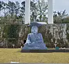 A plywood model of a stone buddha with closer Oh Seung-hwan's face has been constructed in the outfield at Daegu Samsung Lions Park in Daegu. [SAMSUNG LIONS]