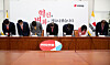 Rep. Joo Ho-young, center, interim chief of the People Power Party (PPP), and other members of the PPP’s emergency steering committee bow in apology for turmoil within the party at the National Assembly in Yeouido, western Seoul, Thursday. [NEWS1]