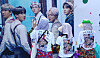 Fans of BTS, dubbed ARMY, wear t-shirts that have 'Oppa, we're here' written on the back at the boy band's fan meet '2019 BTS 5th Muster: Magic Shop' held in Songpa District, southern Seoul, on June 22, 2019. [ILGAN SPORTS]