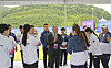 Hyundai Motor Group Executive Chair Euisun Chung congratulate the national archery team on the final day of competition at the Hanzhou Asian Games on Saturday. Chung has been heading the Korea Archery Association since 2005 and also serves as the president of the World Archery Asia. [KOREA ARCHERY ASSOCIATION]