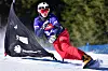 Lee Sang-ho races down the slope during the men's parallel slalom qualification run at the FIS Snowboard World Championship in Rogla, Slovenia in March last year. [EPA/YONHAP]
