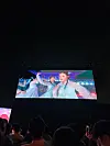 A prerecorded NewJeans performance is shown to the audience. [CHO YONG-JUN]